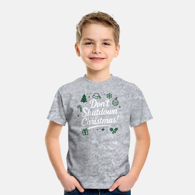 Don't Shutdown Christmas-Youth-Basic-Tee-Boggs Nicolas