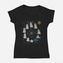 Snowman Life Cycle-Womens-V-Neck-Tee-kg07
