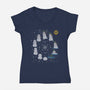 Snowman Life Cycle-Womens-V-Neck-Tee-kg07