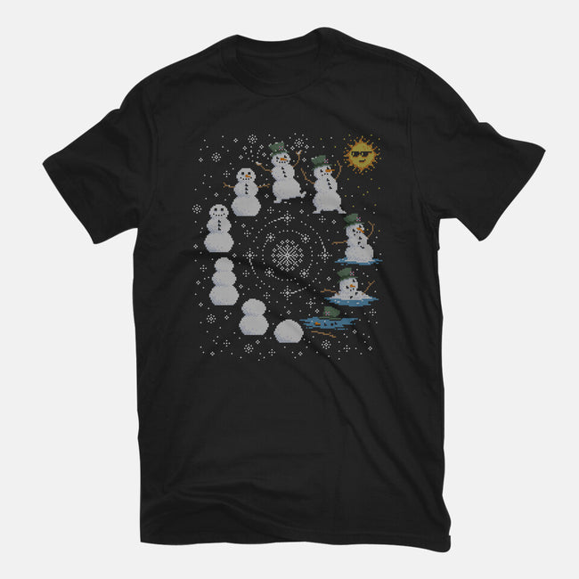 Snowman Life Cycle-Womens-Fitted-Tee-kg07