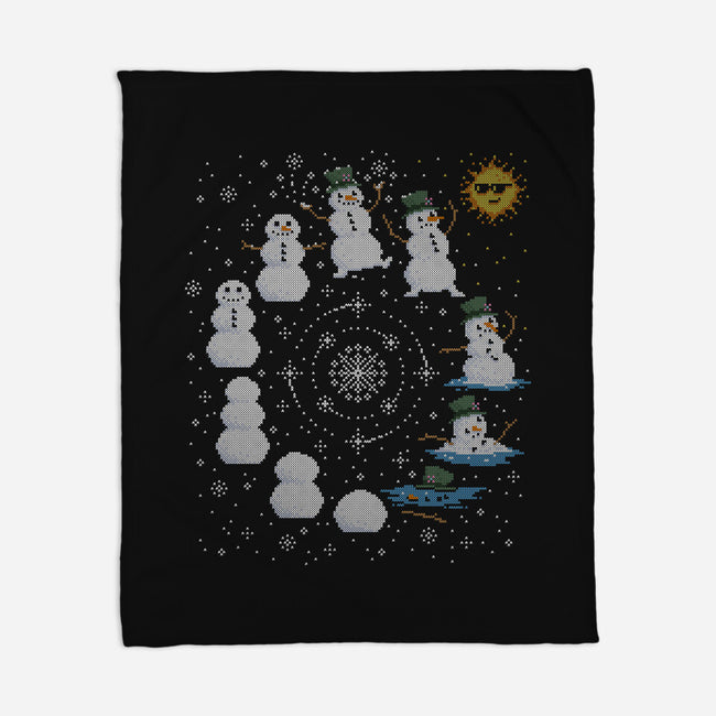 Snowman Life Cycle-None-Fleece-Blanket-kg07