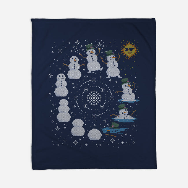 Snowman Life Cycle-None-Fleece-Blanket-kg07