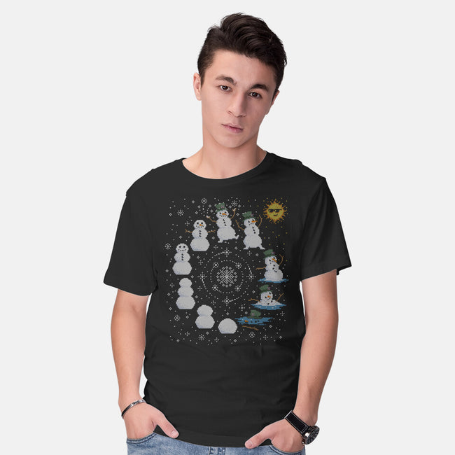 Snowman Life Cycle-Mens-Basic-Tee-kg07