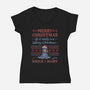A Doubtful Merry Christmas-Womens-V-Neck-Tee-kg07