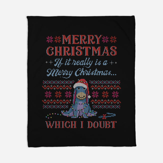 A Doubtful Merry Christmas-None-Fleece-Blanket-kg07