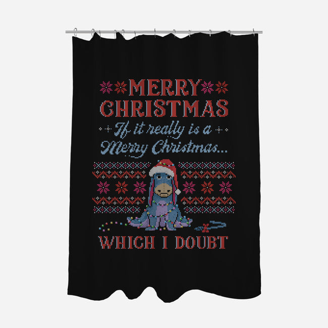 A Doubtful Merry Christmas-None-Polyester-Shower Curtain-kg07