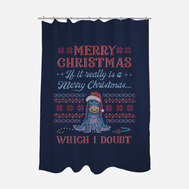 A Doubtful Merry Christmas-None-Polyester-Shower Curtain-kg07