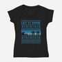 Greetings From Hoth-Womens-V-Neck-Tee-kg07
