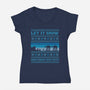 Greetings From Hoth-Womens-V-Neck-Tee-kg07