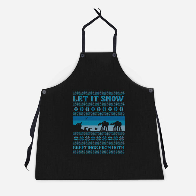 Greetings From Hoth-Unisex-Kitchen-Apron-kg07