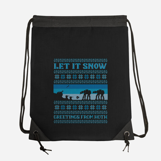 Greetings From Hoth-None-Drawstring-Bag-kg07