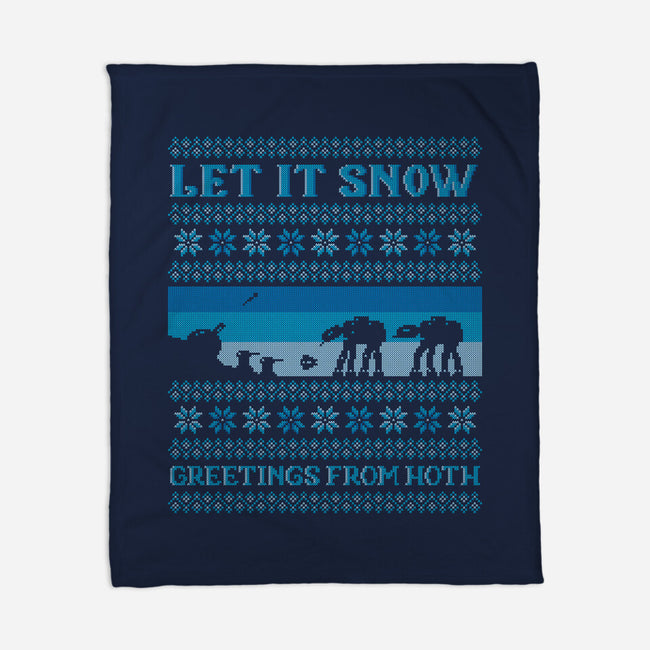 Greetings From Hoth-None-Fleece-Blanket-kg07