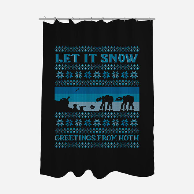 Greetings From Hoth-None-Polyester-Shower Curtain-kg07