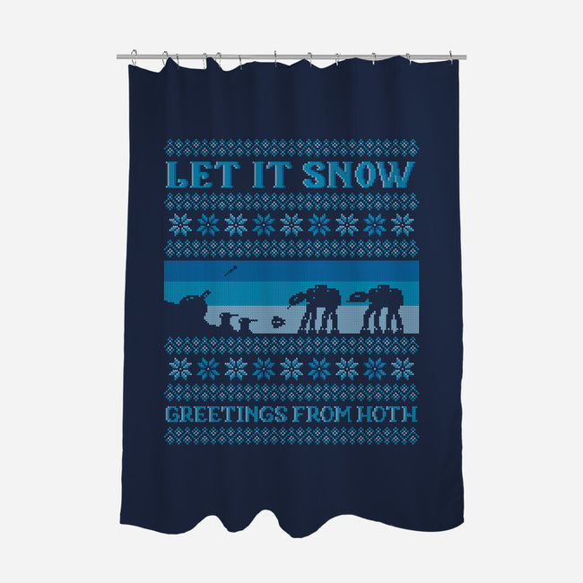 Greetings From Hoth-None-Polyester-Shower Curtain-kg07