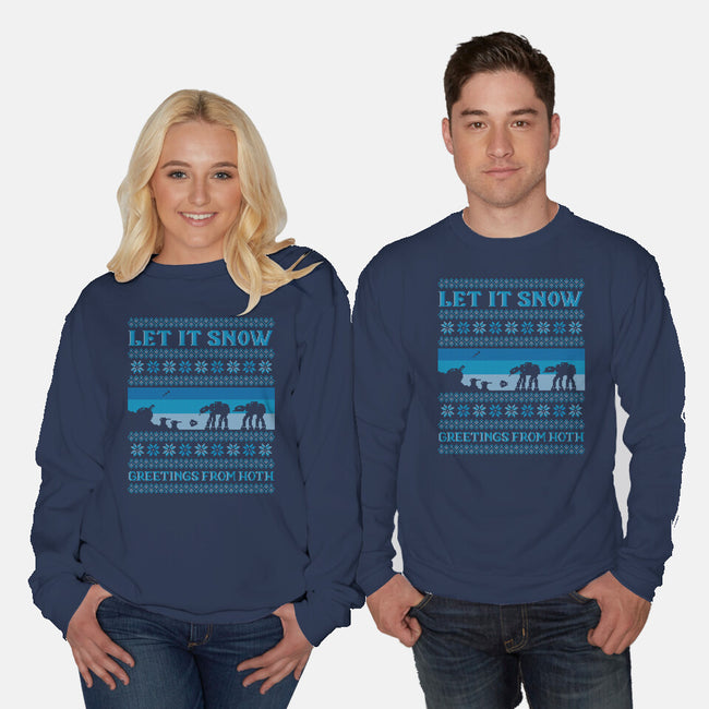 Greetings From Hoth-Unisex-Crew Neck-Sweatshirt-kg07