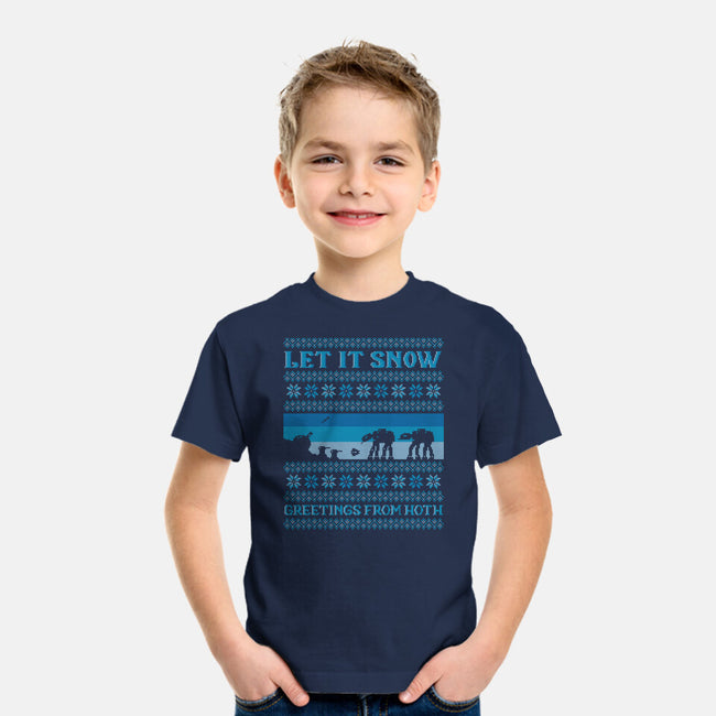 Greetings From Hoth-Youth-Basic-Tee-kg07