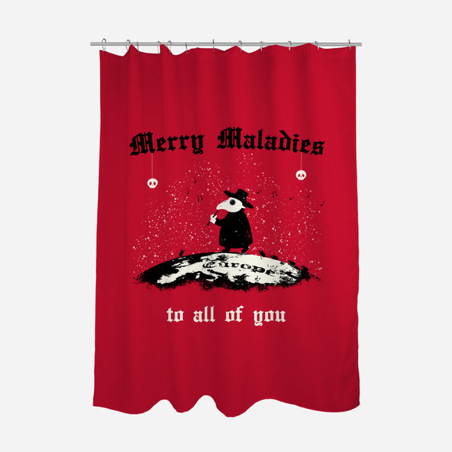 Merry Maladies-None-Polyester-Shower Curtain-Mattania