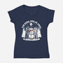 The Dark side Of Xmas-Womens-V-Neck-Tee-SuperEdu