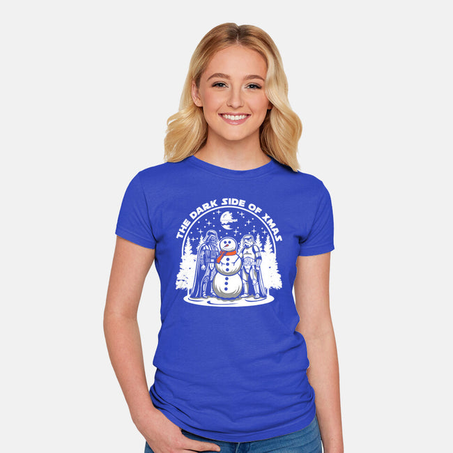 The Dark side Of Xmas-Womens-Fitted-Tee-SuperEdu