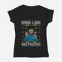 Drink Long And Prosper-Womens-V-Neck-Tee-NMdesign