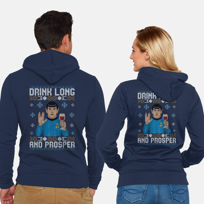 Drink Long And Prosper-Unisex-Zip-Up-Sweatshirt-NMdesign