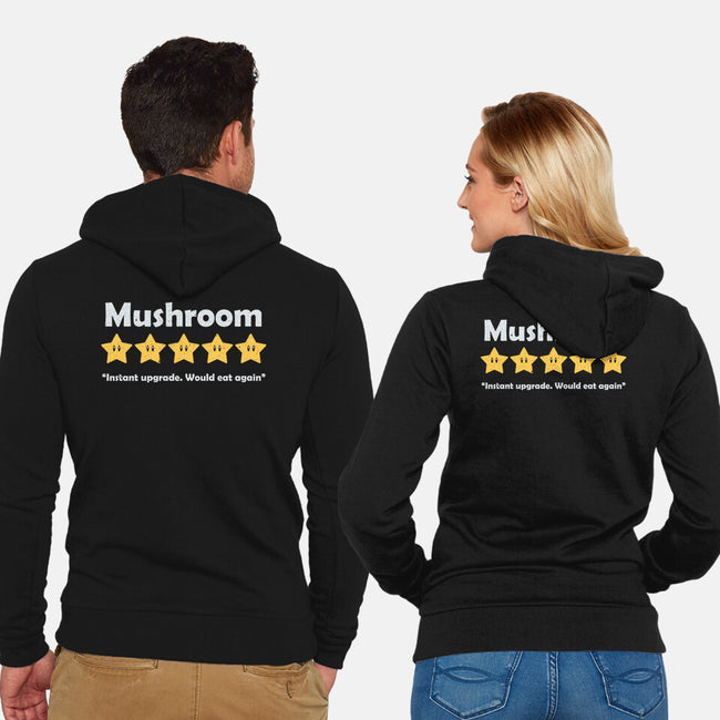 Mushroom Review-Unisex-Zip-Up-Sweatshirt-NMdesign