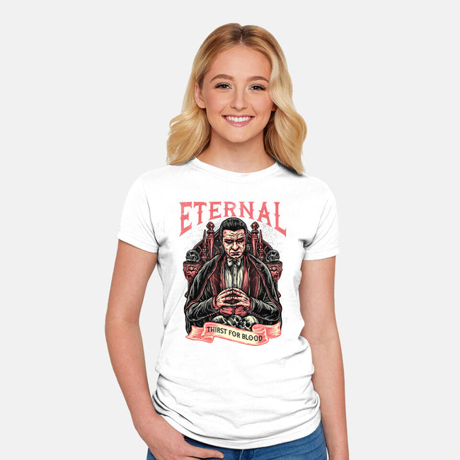 Eternal Thirst-Womens-Fitted-Tee-glitchygorilla