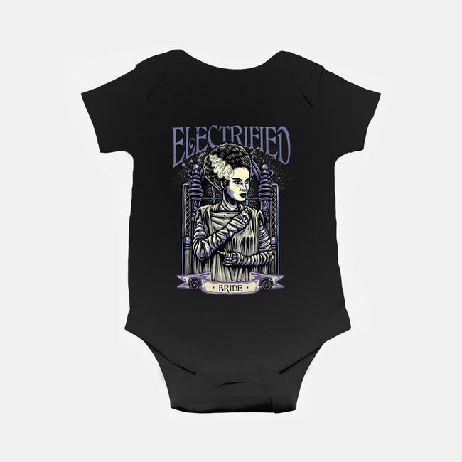 Electrified Bride-Baby-Basic-Onesie-glitchygorilla