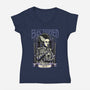 Electrified Bride-Womens-V-Neck-Tee-glitchygorilla