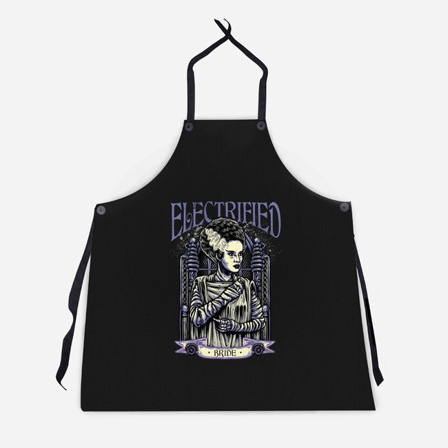 Electrified Bride-Unisex-Kitchen-Apron-glitchygorilla