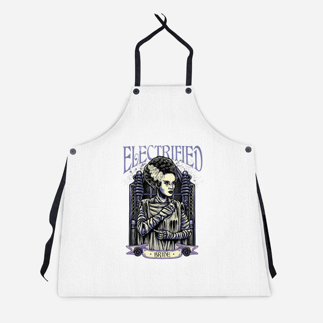 Electrified Bride-Unisex-Kitchen-Apron-glitchygorilla