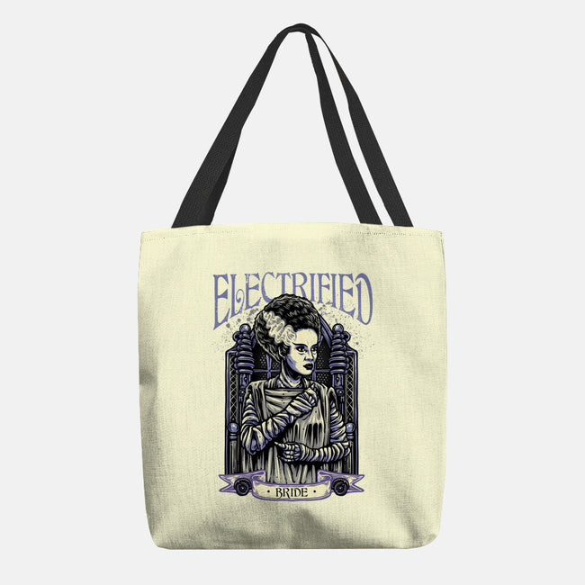 Electrified Bride-None-Basic Tote-Bag-glitchygorilla