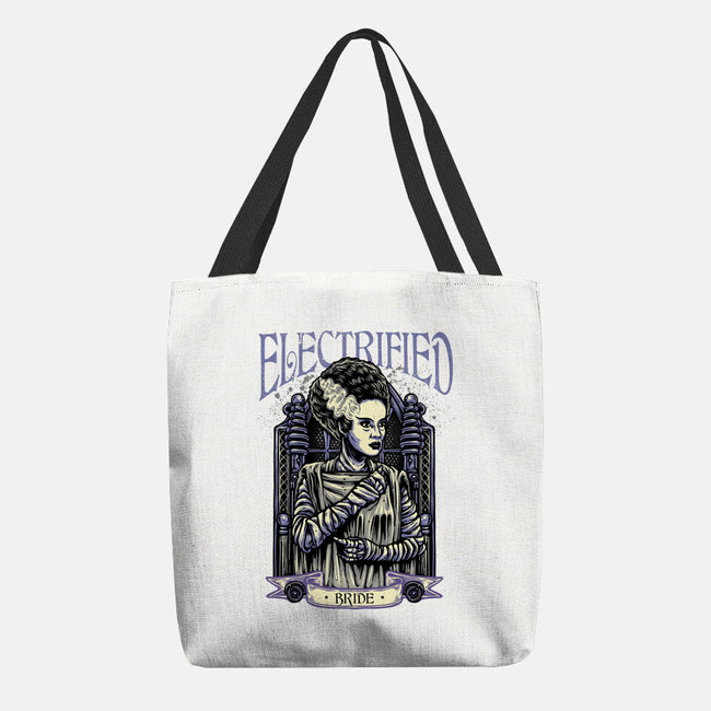 Electrified Bride-None-Basic Tote-Bag-glitchygorilla