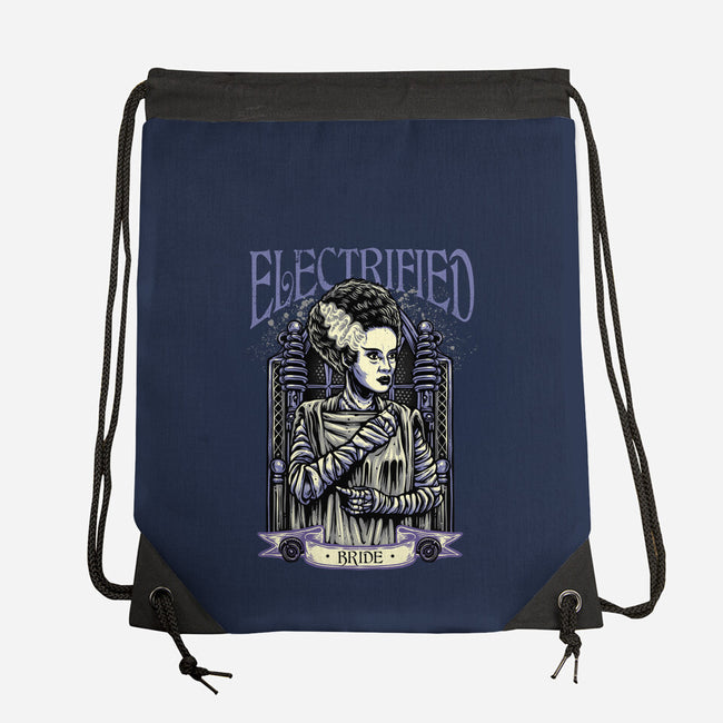Electrified Bride-None-Drawstring-Bag-glitchygorilla