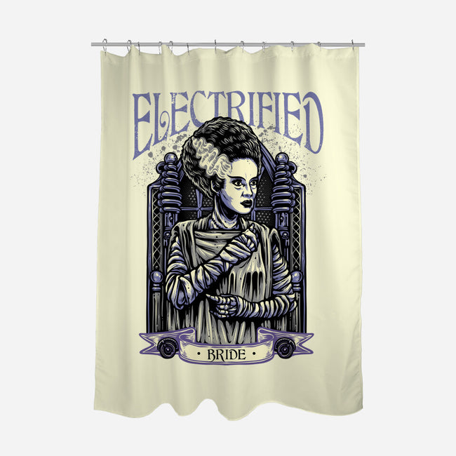 Electrified Bride-None-Polyester-Shower Curtain-glitchygorilla
