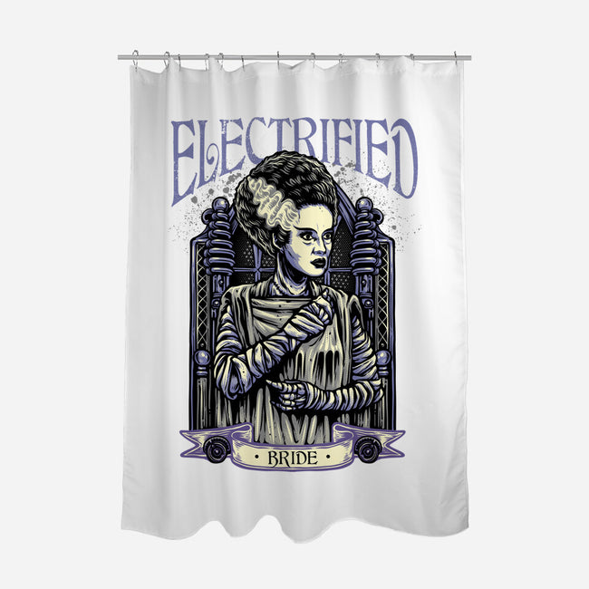 Electrified Bride-None-Polyester-Shower Curtain-glitchygorilla
