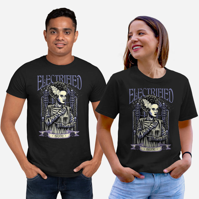 Electrified Bride-Unisex-Basic-Tee-glitchygorilla