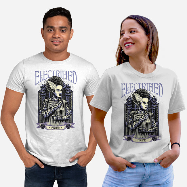 Electrified Bride-Unisex-Basic-Tee-glitchygorilla
