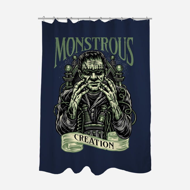 Monstrous Creation-None-Polyester-Shower Curtain-glitchygorilla