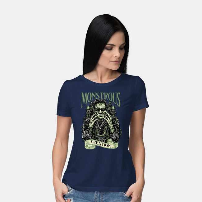 Monstrous Creation-Womens-Basic-Tee-glitchygorilla