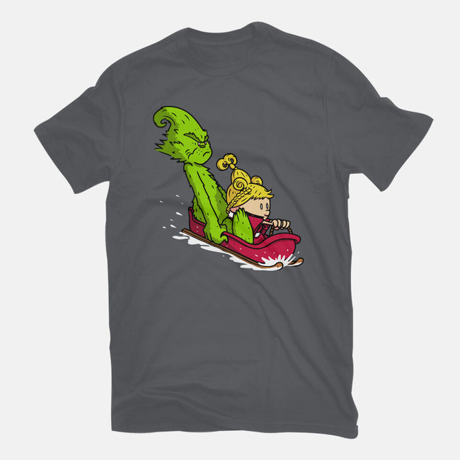 Sleigh Descent-Womens-Fitted-Tee-Raffiti