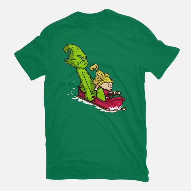 Sleigh Descent-Womens-Fitted-Tee-Raffiti