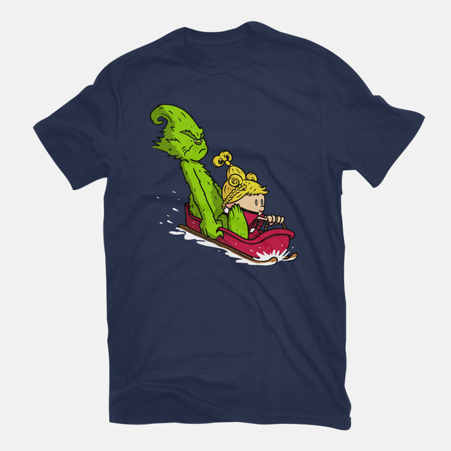 Sleigh Descent-Womens-Fitted-Tee-Raffiti