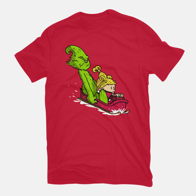 Sleigh Descent-Womens-Fitted-Tee-Raffiti