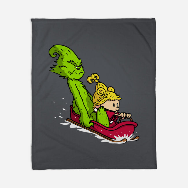 Sleigh Descent-None-Fleece-Blanket-Raffiti