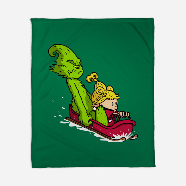 Sleigh Descent-None-Fleece-Blanket-Raffiti