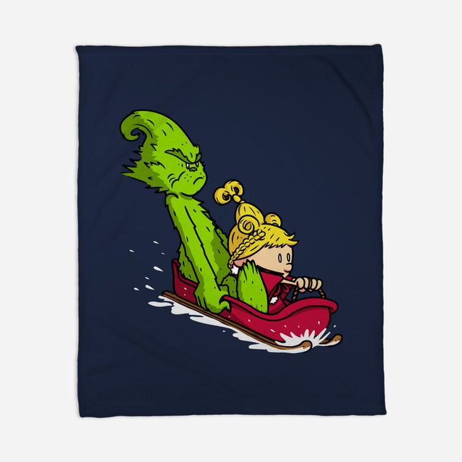 Sleigh Descent-None-Fleece-Blanket-Raffiti