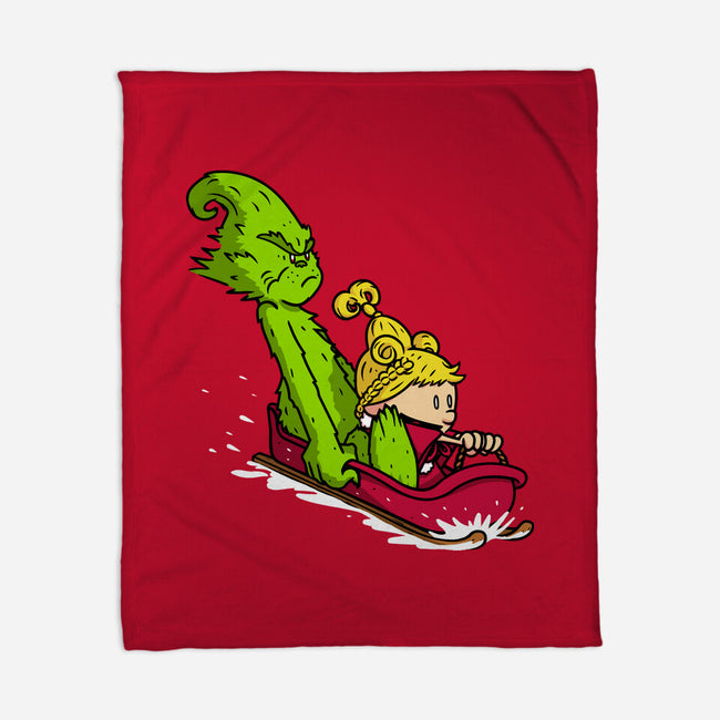 Sleigh Descent-None-Fleece-Blanket-Raffiti