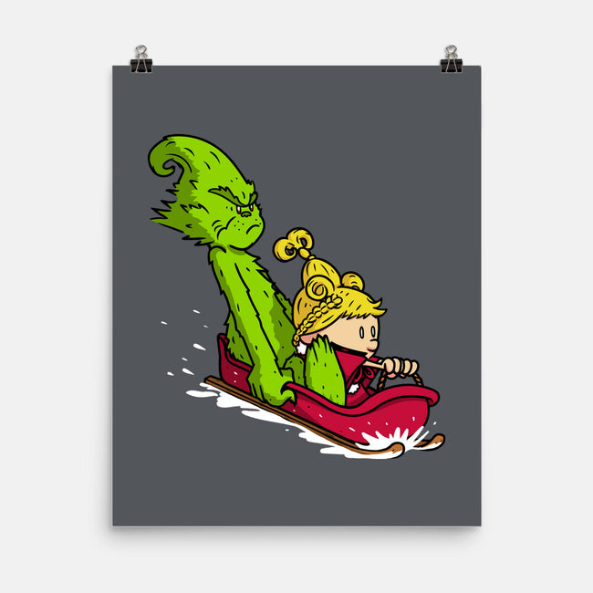 Sleigh Descent-None-Matte-Poster-Raffiti