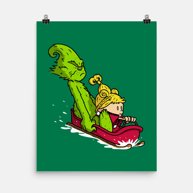 Sleigh Descent-None-Matte-Poster-Raffiti